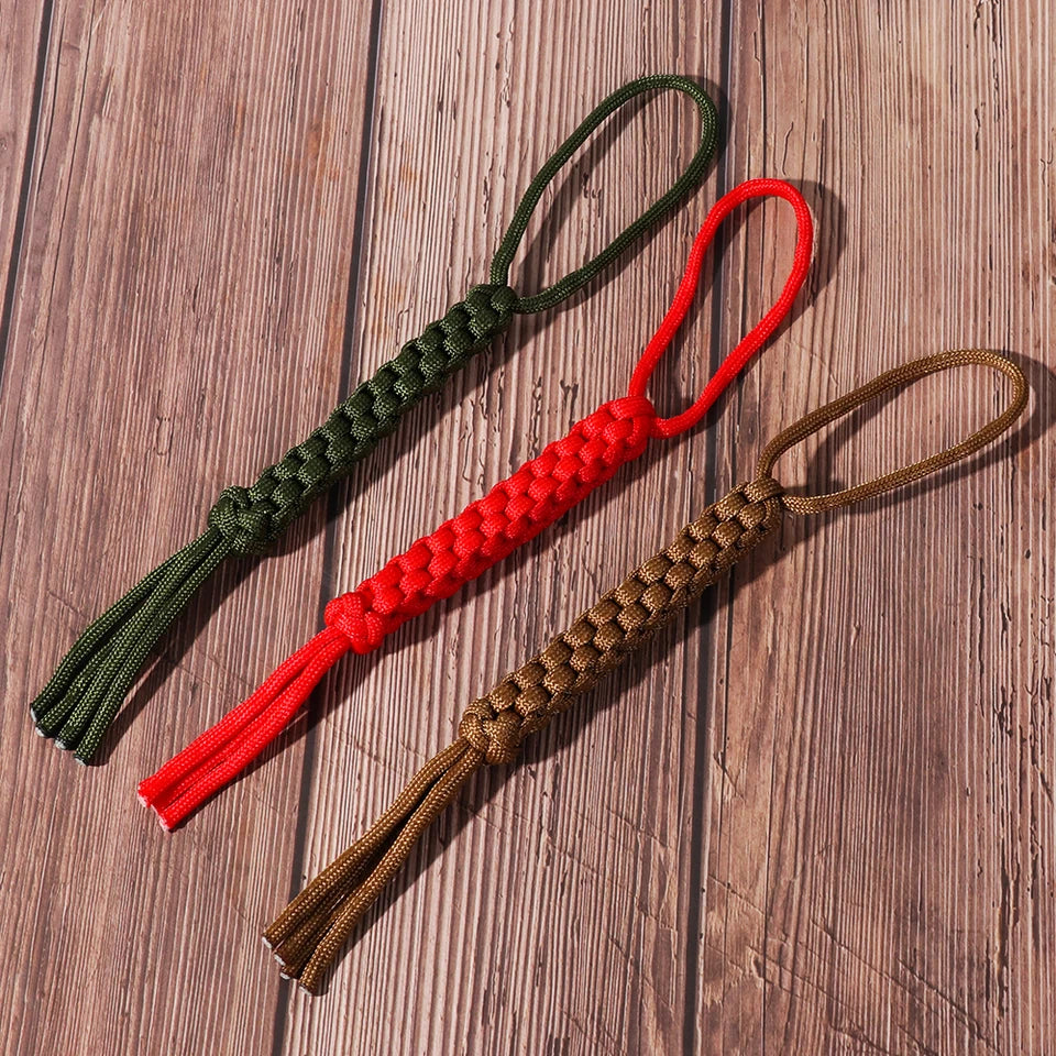 1Pc Corn Knot Nylon Chain Survival Rope Ornaments Knife Pendant Falling Keychain DIY 7Strands Paracord Rope Outdoor Camping Tool