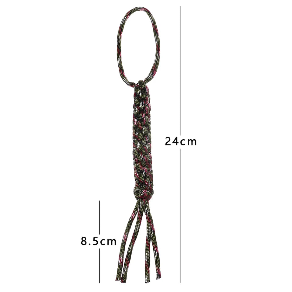 1Pc Corn Knot Nylon Chain Survival Rope Ornaments Knife Pendant Falling Keychain DIY 7Strands Paracord Rope Outdoor Camping Tool