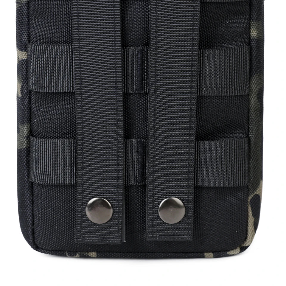 Gadget Organizer Pocket with Drainage Hole Quick-Release Waist Belt Bag Outdoor Survival Tool Storage Bag Emergency Accessory