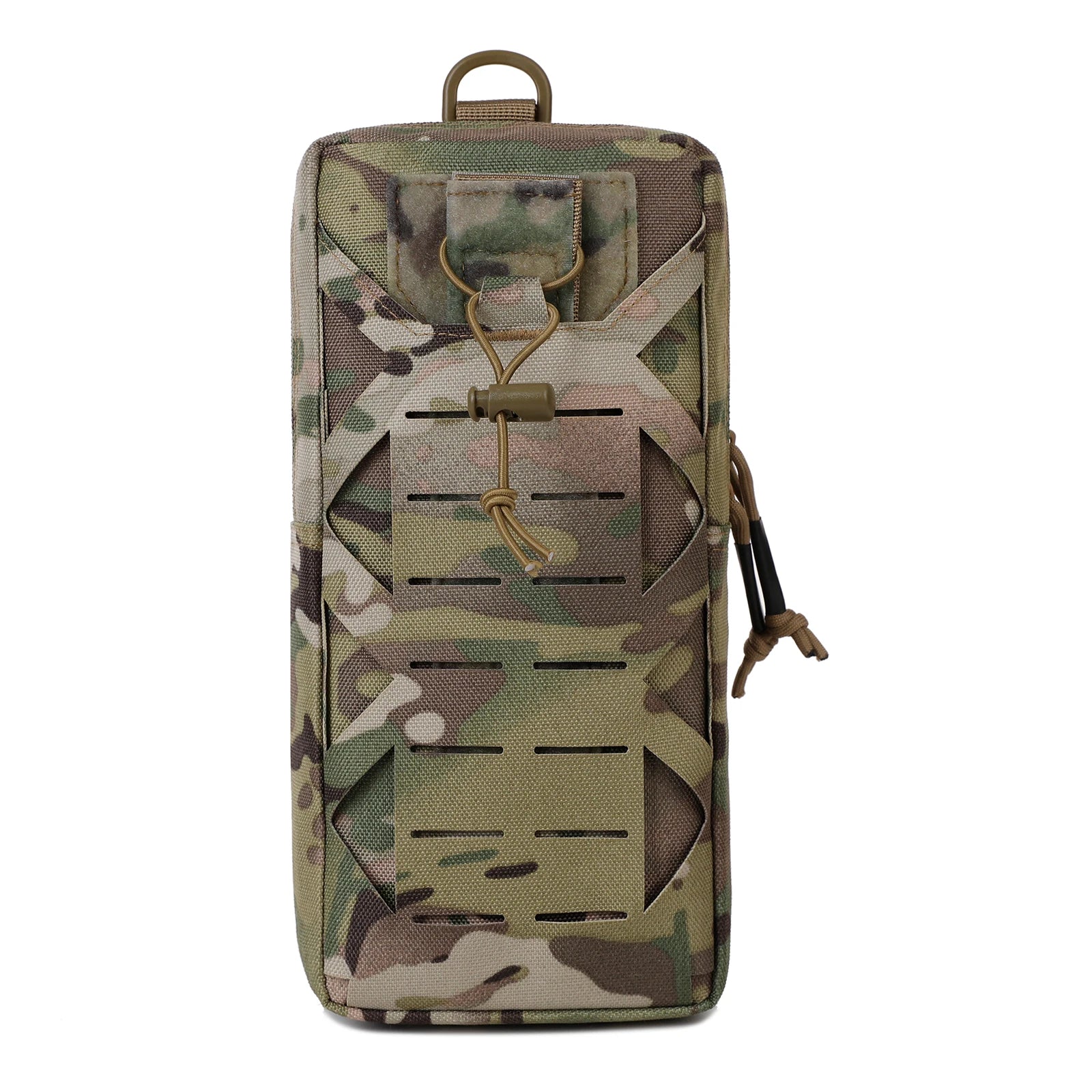 Gadget Organizer Pocket with Drainage Hole Quick-Release Waist Belt Bag Outdoor Survival Tool Storage Bag Emergency Accessory