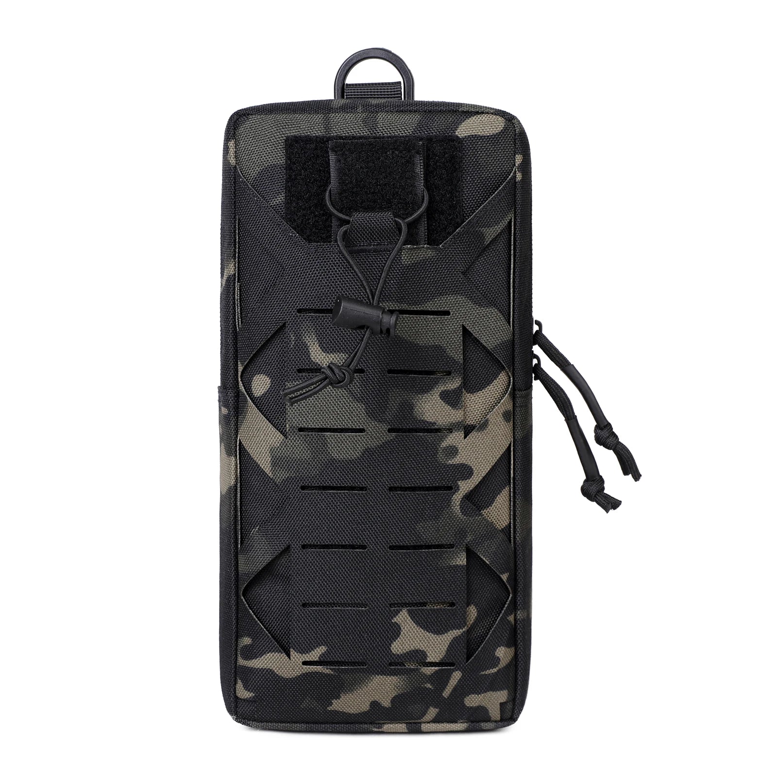 Gadget Organizer Pocket with Drainage Hole Quick-Release Waist Belt Bag Outdoor Survival Tool Storage Bag Emergency Accessory
