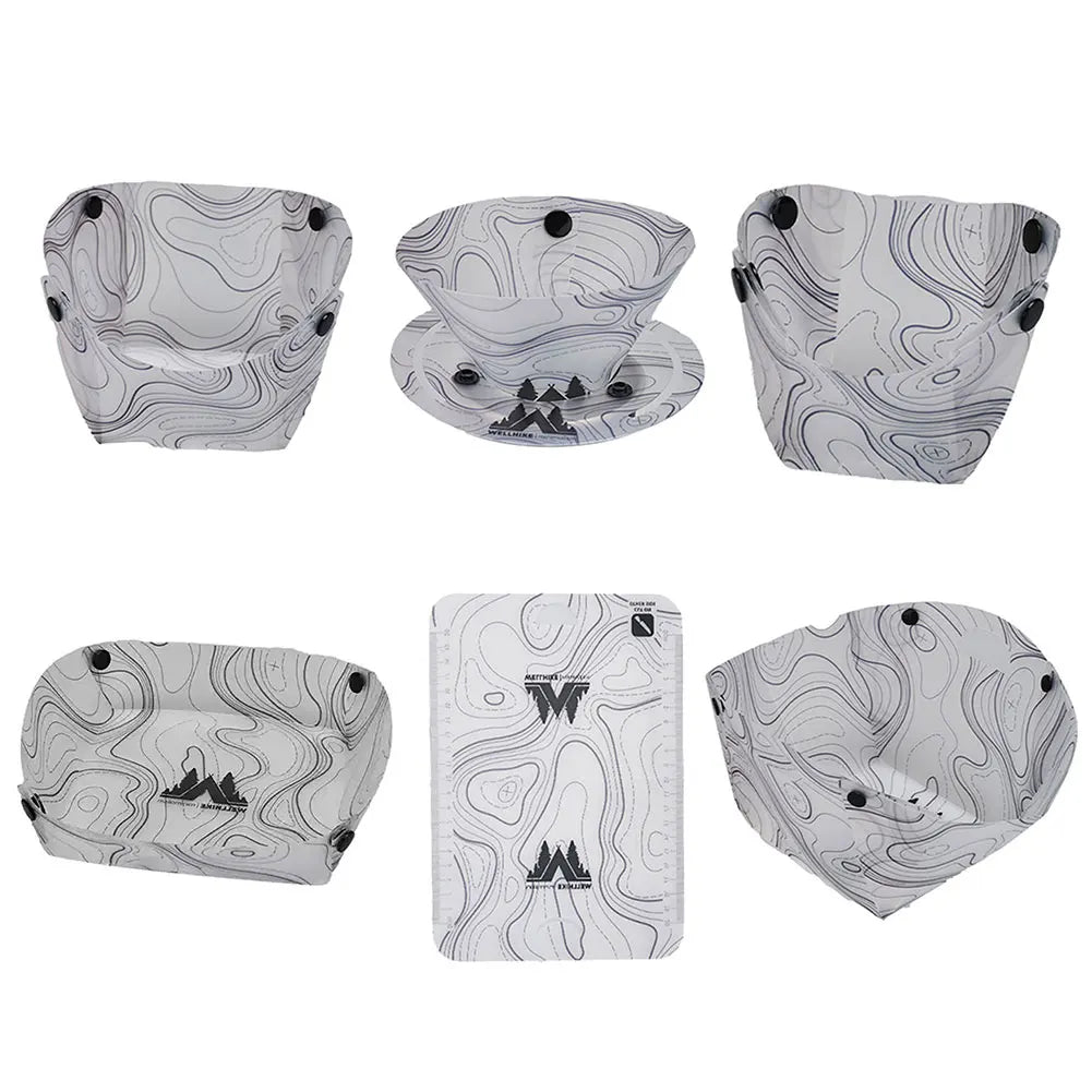 Lightweight Folding Tableware Space Saving Multi-Purpose Camping Tableware Foldable Dinnerware Set for Camping Hiking