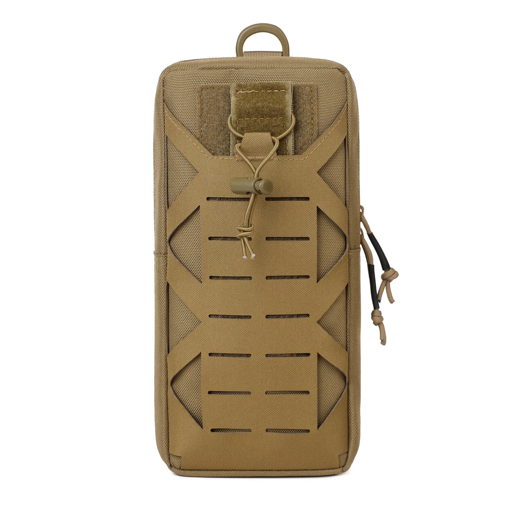 Gadget Organizer Pocket with Drainage Hole Quick-Release Waist Belt Bag Outdoor Survival Tool Storage Bag Emergency Accessory