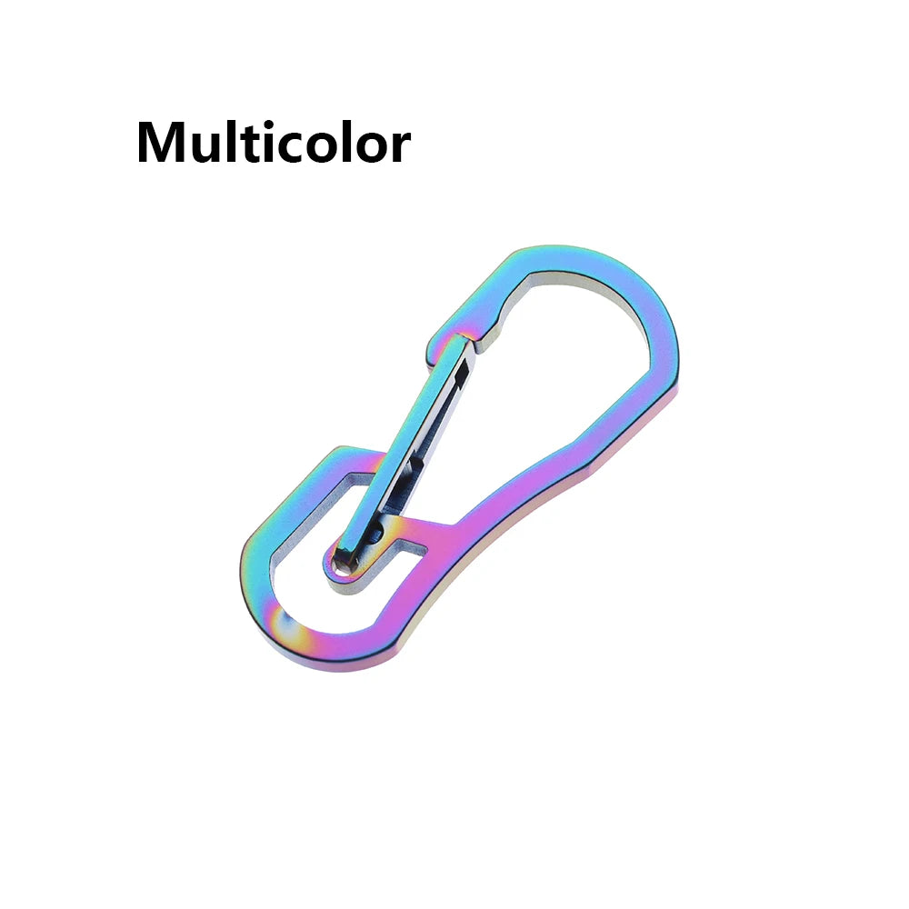 Creative 8 Shape Titanium Plating Climbing Carabiner Camping Clip Key Ring Hook Keychain Holder Keyring Hang Buckle Outdoor Tool